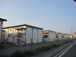 石巻市に設置された仮設住宅