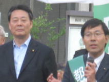 海江田代表と街頭演説